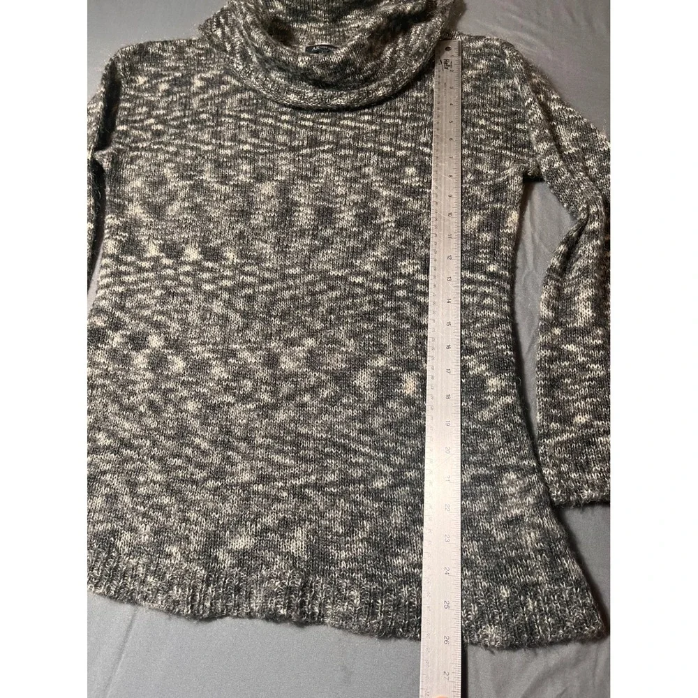 Anne Klein Gray Marled Mohair Blend Cowl Neck Sweater Women's L Soft Cozy‎ Knit